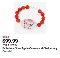 TSC Stores Palladium Silver Agate Cameo and Chalcedony Bracelet offer