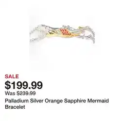 TSC Stores Palladium Silver Orange Sapphire Mermaid Bracelet offer