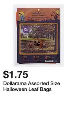 Dollarama Dollarama Assorted Size Halloween Leaf Bags offer