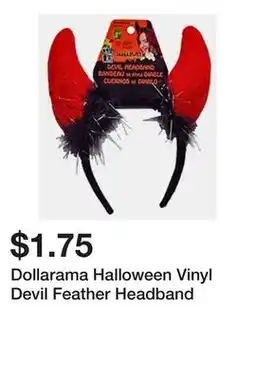 Dollarama Dollarama Halloween Vinyl Devil Feather Headband offer