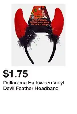 Dollarama Dollarama Halloween Vinyl Devil Feather Headband offer