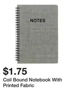 Dollarama Coil Bound Notebook With Printed Fabric offer