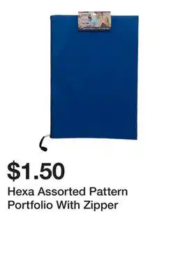 Dollarama Hexa Assorted Pattern Portfolio With Zipper offer