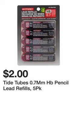 Dollarama Tide Tubes 0.7Mm Hb Pencil Lead Refills, 5Pk offer