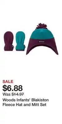 Sport Chek Woods Infants' Blakiston Fleece Hat and Mitt Set offer