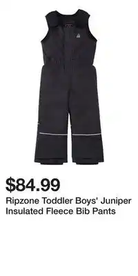 Sport Chek Ripzone Toddler Boys' Juniper Insulated Fleece Bib Pants offer
