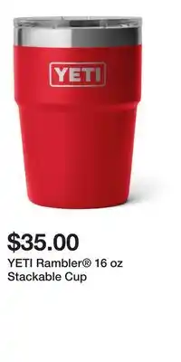 Sport Chek YETI Rambler 16 oz Stackable Cup offer