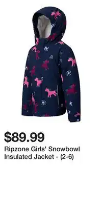 Sport Chek Ripzone Girls' Snowbowl Insulated Jacket - (2-6) offer