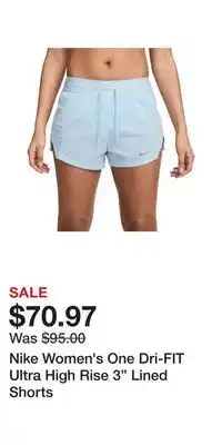 Sport Chek Nike Women's One Dri-FIT Ultra High Rise 3 Lined Shorts offer