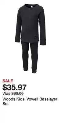 Sport Chek Woods Kids' Vowell Baselayer Set offer