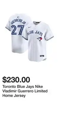 Sport Chek Toronto Blue Jays Nike Vladimir Guerrero Limited Home Jersey offer