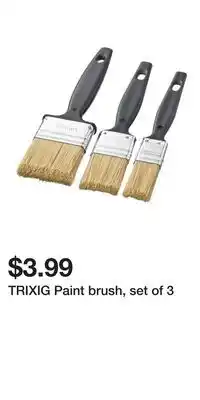 IKEA TRIXIG Paint brush, set of 3 offer