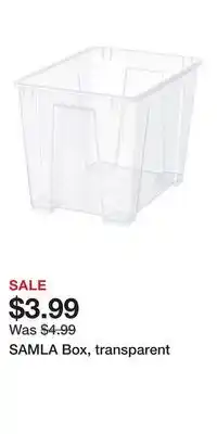 IKEA SAMLA Box, transparent offer