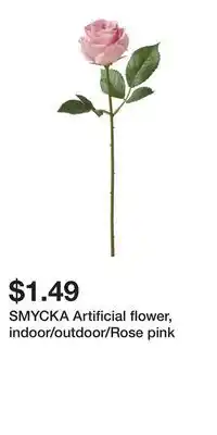 IKEA SMYCKA Artificial flower, indoor/outdoor/Rose pink offer