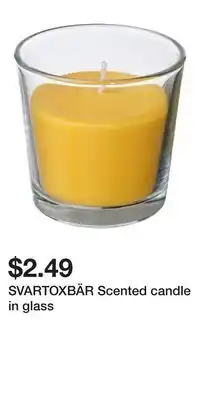 IKEA SVARTOXBÄR Scented candle in glass offer