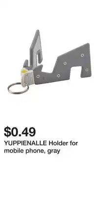 IKEA YUPPIENALLE Holder for mobile phone, gray offer