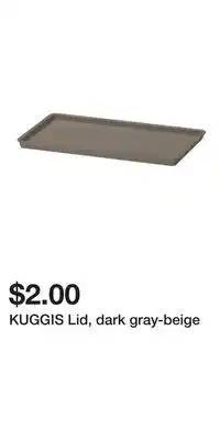 IKEA KUGGIS Lid, dark gray-beige offer