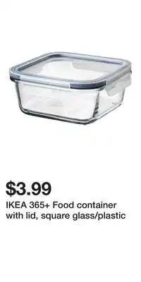 IKEA IKEA 365+ Food container with lid, square glass/plastic offer