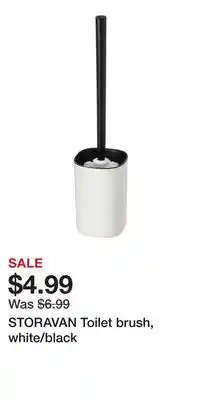 IKEA STORAVAN Toilet brush, white/black offer