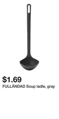 IKEA FULLÄNDAD Soup ladle, gray offer
