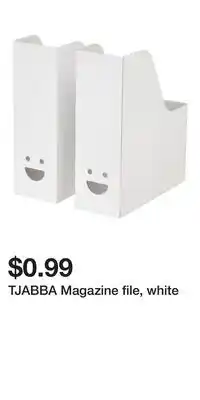 IKEA TJABBA Magazine file, white offer