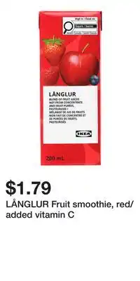 IKEA LÅNGLUR Fruit smoothie, red/added vitamin C offer