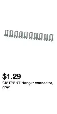 IKEA OMTRENT Hanger connector, gray offer