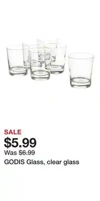 IKEA GODIS Glass, clear glass offer