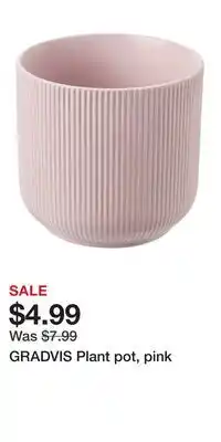 IKEA GRADVIS Plant pot, pink offer