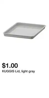 IKEA KUGGIS Lid, light gray offer