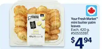 Walmart Your Fresh Market mini butter palm leaves offer