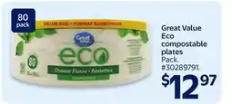 Walmart Great Value Eco compostable plates offer