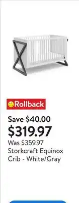 Walmart Storkcraft Equinox Crib - White/Gray offer