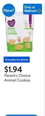 Walmart Parent's Choice Animal Cookies offer