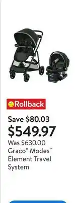 Walmart Graco Modes Element Travel System offer