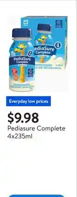 Walmart Pediasure Complete 4x235ml offer