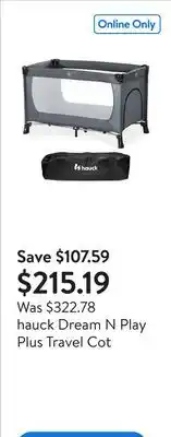 Walmart hauck Dream N Play Plus Travel Cot offer