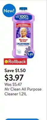 Walmart Mr Clean All Purpose Cleaner 1.21L offer