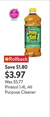 Walmart Pinesol 1.4L All Purpose Cleaner offer