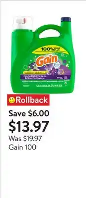 Walmart Gain 100 offer