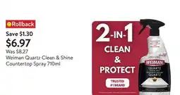 Walmart Weiman Quartz Clean & Shine Countertop Spray 710ml offer