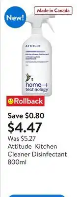 Walmart Attitude Kitchen Cleaner Disinfectant 800ml offer