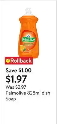 Walmart Palmolive 828ml dish Soap offer