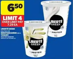 Real Canadian Superstore Liberté greek mediterranéee yogurt offer
