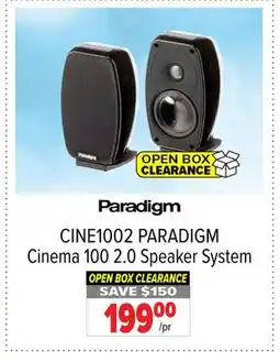 2001 Audio Video CINE1002 PARADIGM Cinema 100 2.0 Speaker System offer