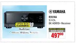2001 Audio Video RXV4A YAMAHA 5.1-Ch. 8K HDR10+ Receiver offer