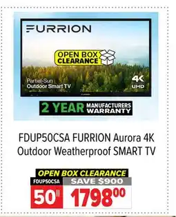 2001 Audio Video FDUP50CSA FURRION 50 Aurora 4K Outdoor Weatherproof SMART TV offer