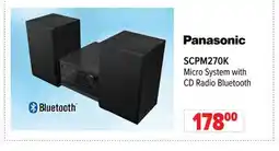 2001 Audio Video SCPM270K PANASONIC Micro System with CD Radio Bluetooth offer