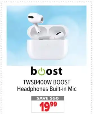 2001 Audio Video TWSB400W BOOST Headphones Built-in Mic offer