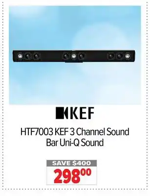 2001 Audio Video HTF7003 KEF 3 Channel Sound Bar Uni-Q Sound offer